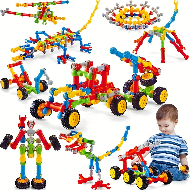 132pcs Kids STEM Building Toys for 3 4 5 6 7 8+ Year Old Boy Girl Birthday Gift, Educational Building Blocks Stem Kits Activities Engineering Creative Games, Ideal Christmas Birthday GiftsChristmas stocking stuffers,Christmas
