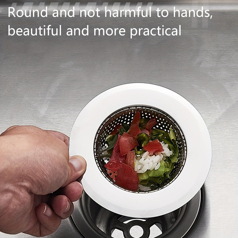 Stainless Steel Kitchen Sink Strainer: Large 11.43cm Diameter, Perfect for Most Kitchen Sinks - 304 Stainless Steel