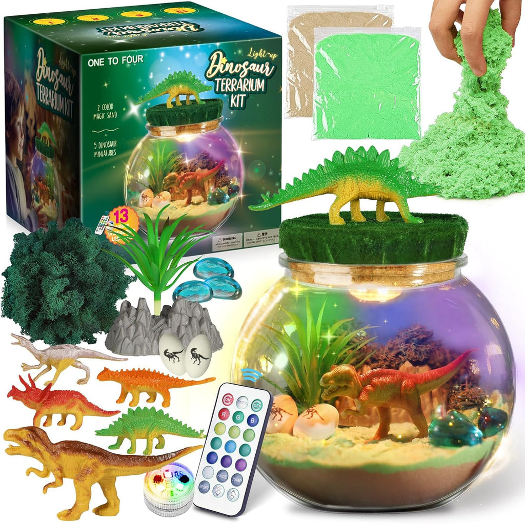 Sensory Light-Up Dinosaur Terrarium Kit