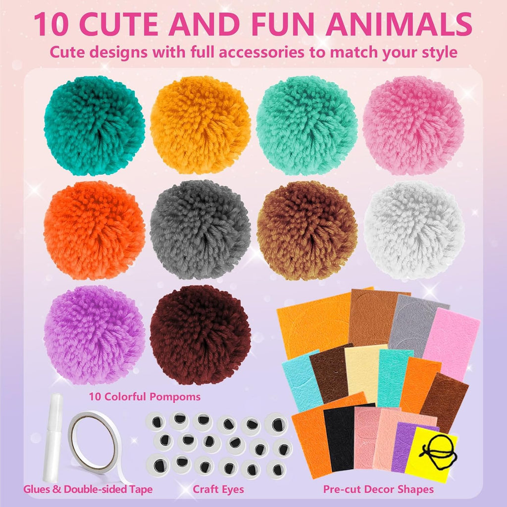 DIY Pom Pom Animal Craft Kit