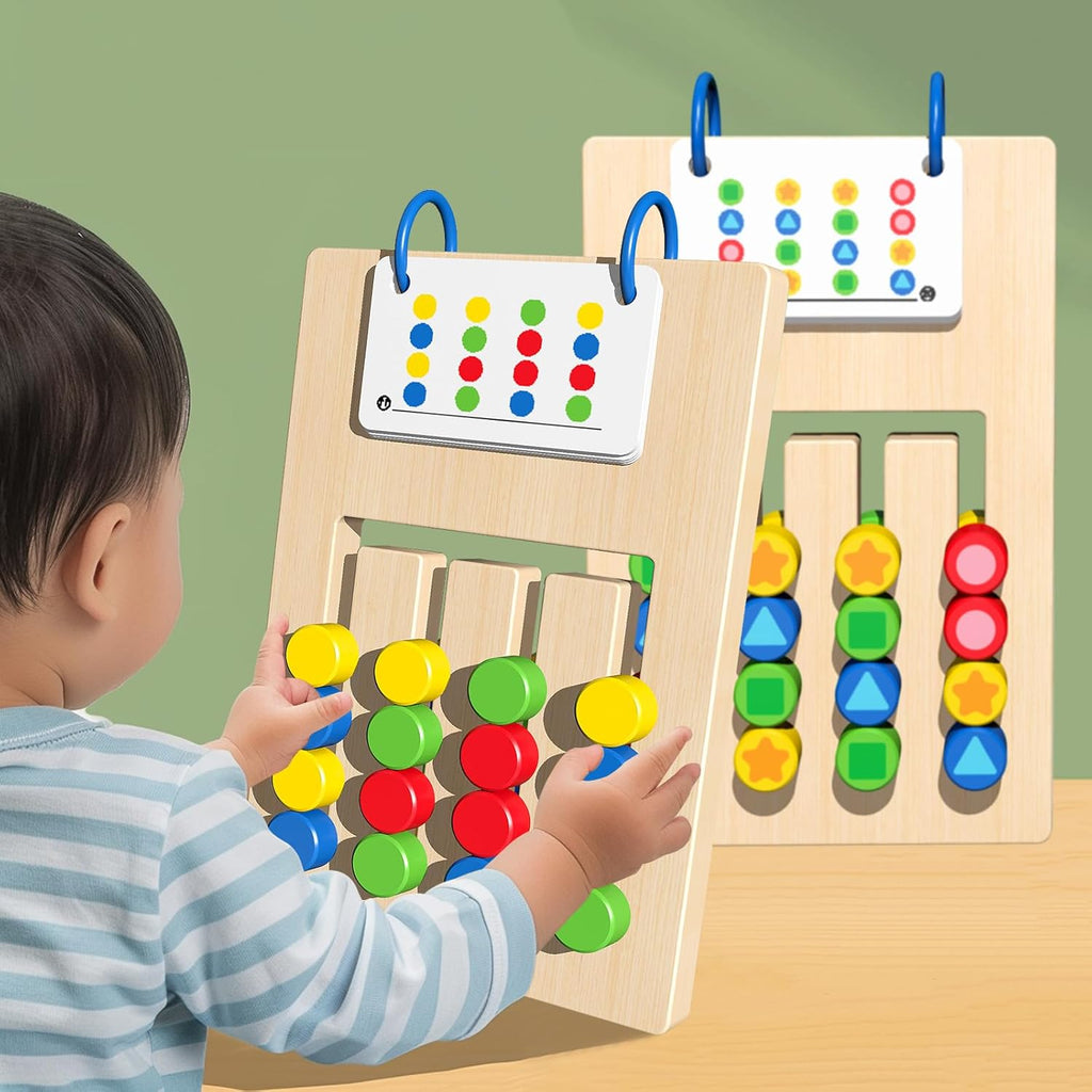 Wooden Logic &amp; Color Matching Board (Brain Toys Collection)