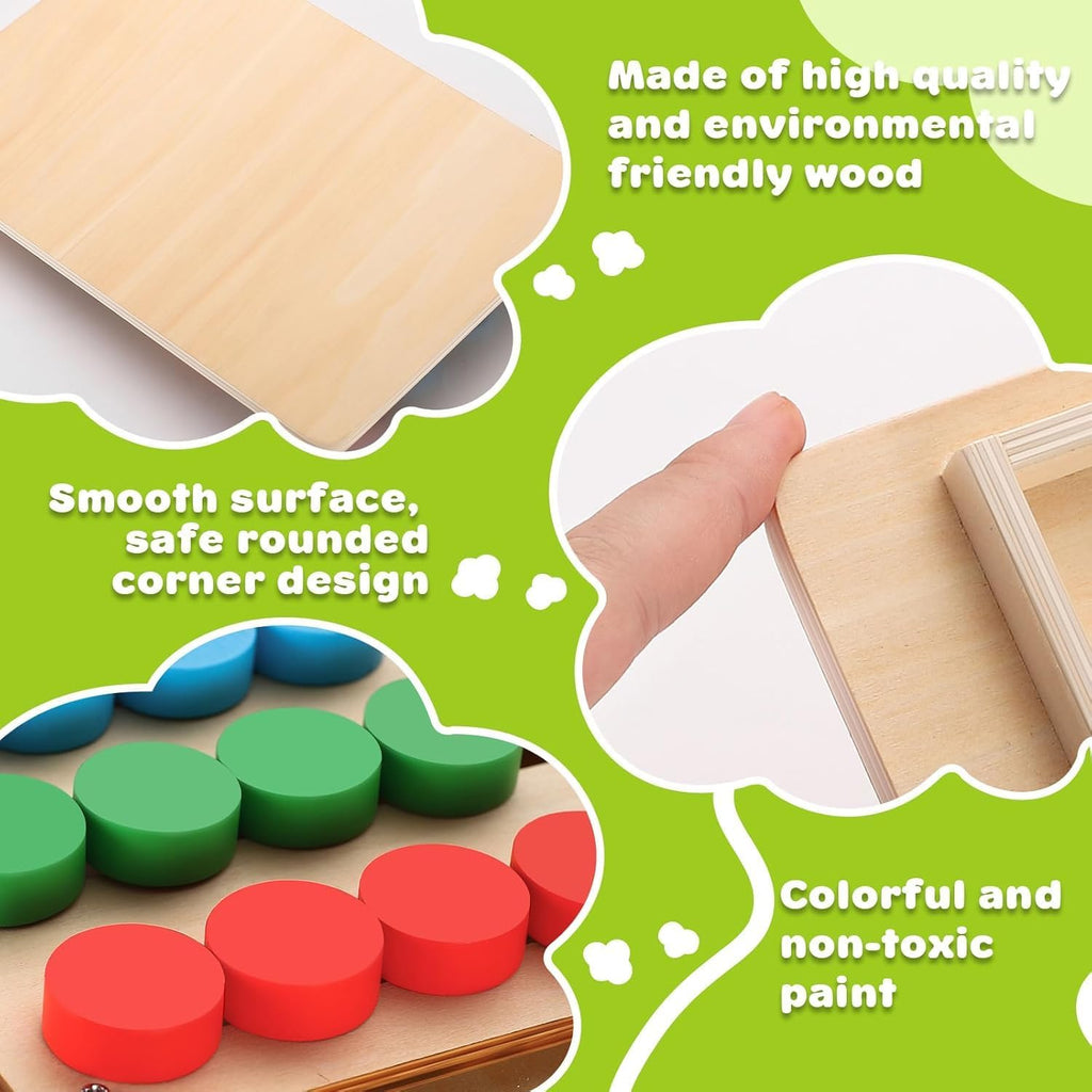 Wooden Logic &amp; Color Matching Board (Brain Toys Collection)