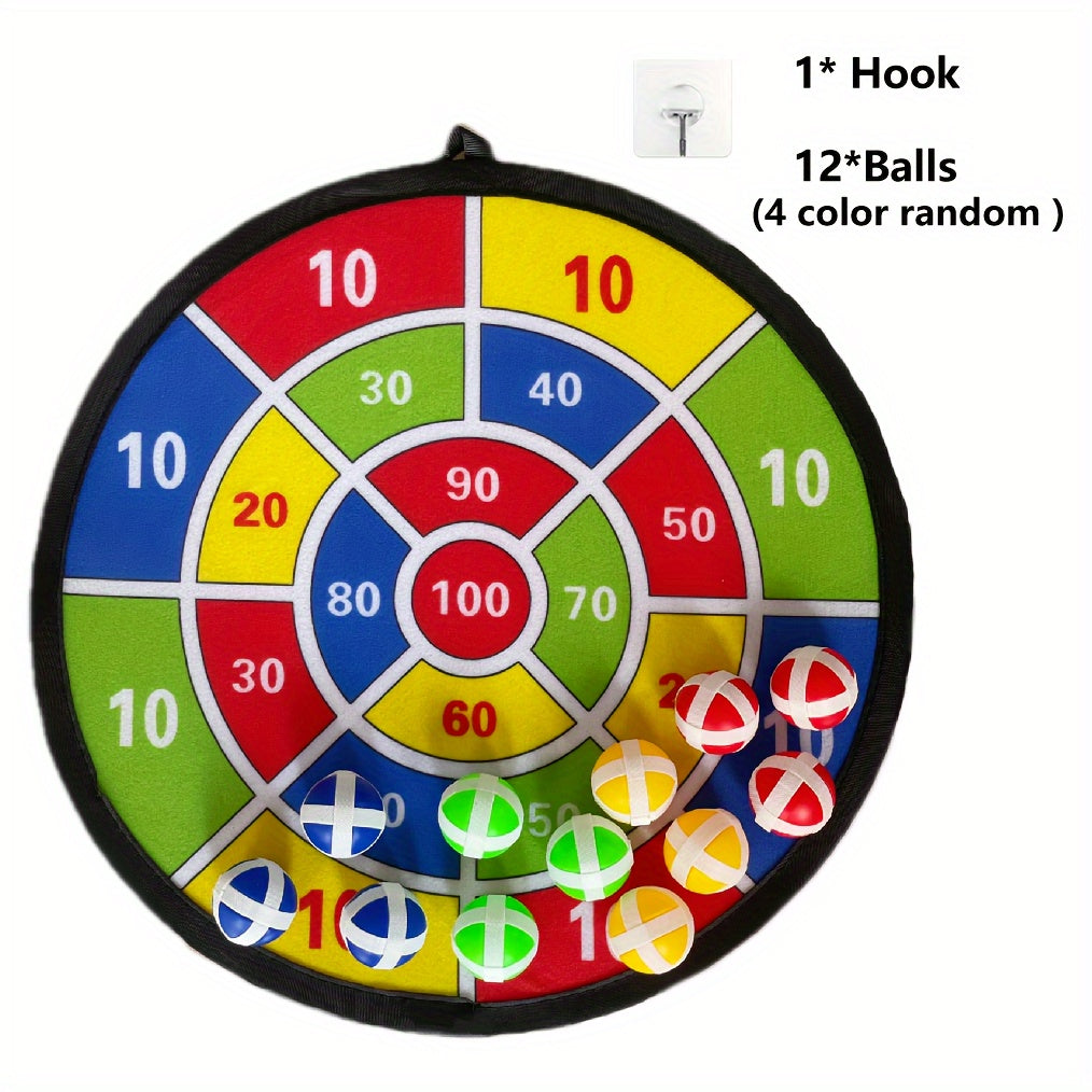 12/8 Sticky Ball Dartboard Set, Outdoor/Indoor Party Toy, Family Interactive Game Prop, Perfect Birthday Gift, Christmas and Halloween Gift, Thanksgiving Gift