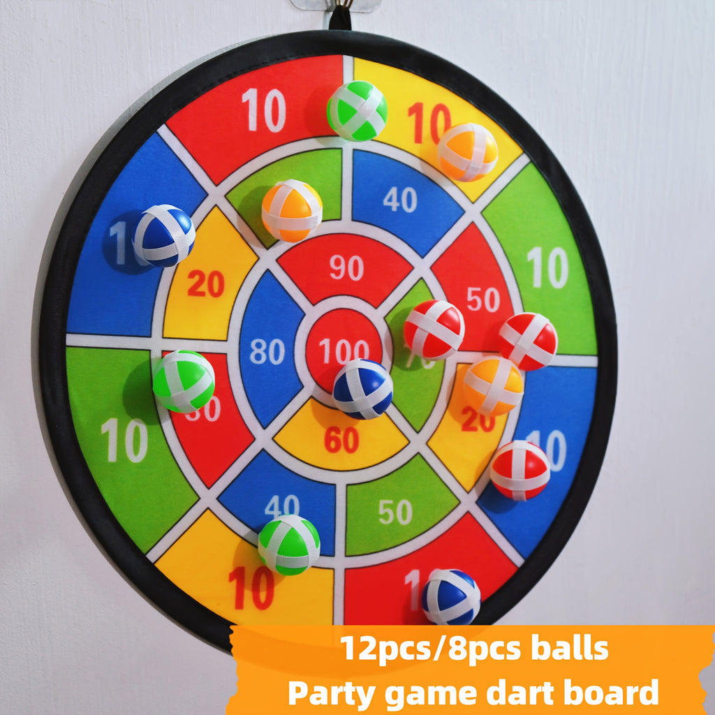 12/8 Sticky Ball Dartboard Set, Outdoor/Indoor Party Toy, Family Interactive Game Prop, Perfect Birthday Gift, Christmas and Halloween Gift, Thanksgiving Gift