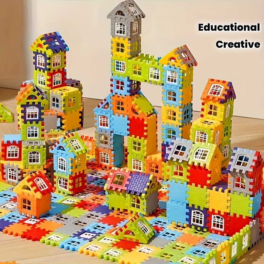 [Educational Blocks] 50/100/130pcs Educational Building Blocks Set | Large Size Creative Building Blocks, Intelligent Development Functions, Educational DIY Assembly Toys | Stimulate Creativity, Classroom Prizes, Birthday Gif