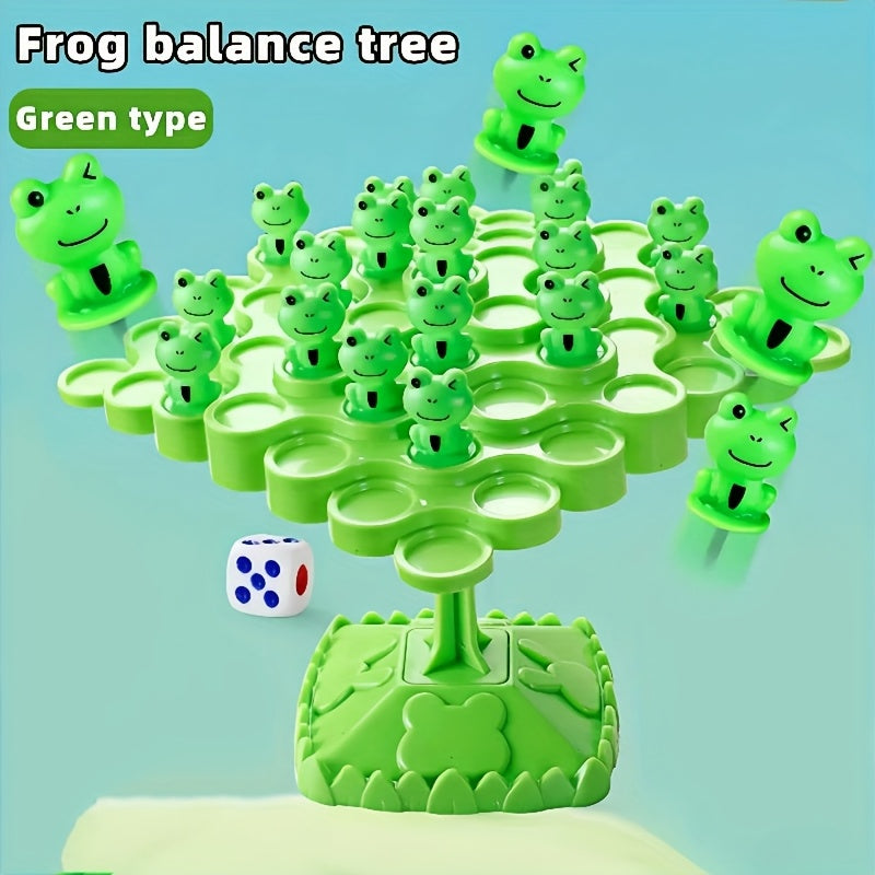 Happy Learning Frog Balance Tree Board Game - Interactive Family Puzzle Toy for Attention Training, Multi-Level Challenge and Durable Plastic Material, Christmas Gift, Birthday Present