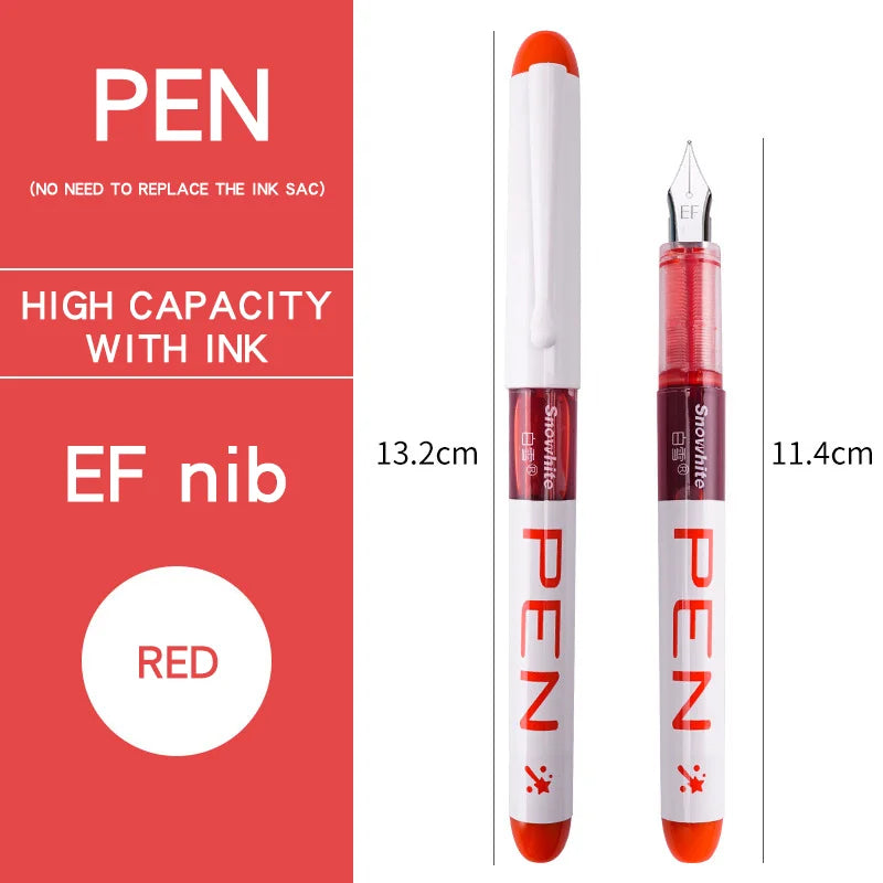 0.38/0.5mm Fountain Pen Writing Large Ink Officeschool Supplies 8 Colors 2022 Stationery Set Kawaii Gift Fashion EF F Nib 03967