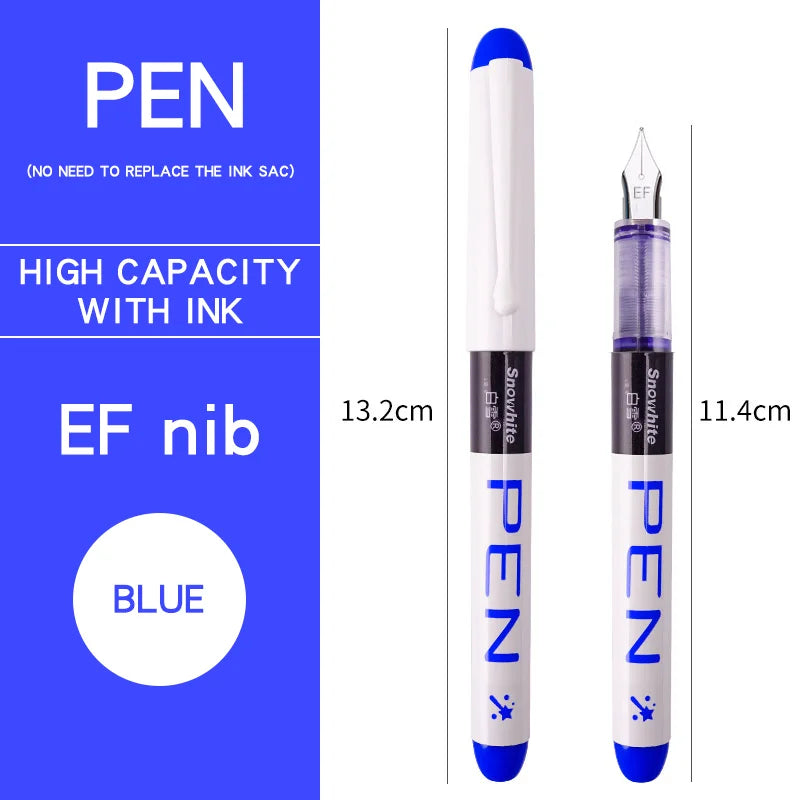 0.38/0.5mm Fountain Pen Writing Large Ink Officeschool Supplies 8 Colors 2022 Stationery Set Kawaii Gift Fashion EF F Nib 03967