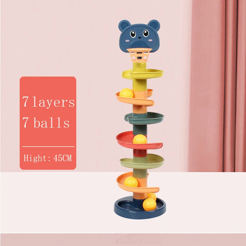 Montessori Rolling Ball Development Game Baby Ball Toy Educational Toys Montessori Activity Stacking Toys For Babies 1 2 3 Years