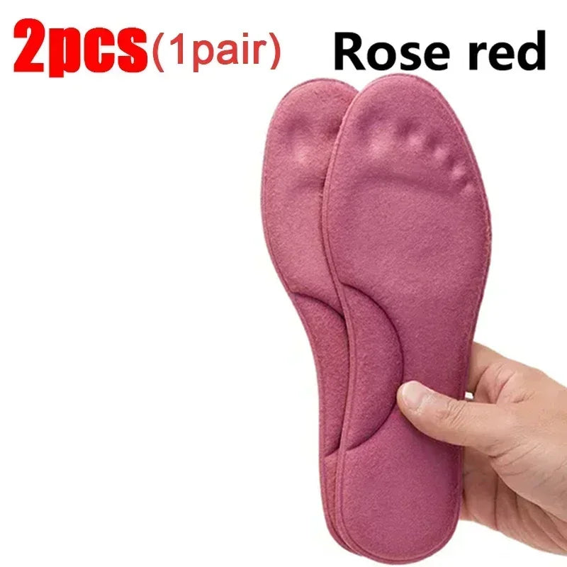 FurTherma - Winter Fur Self Heating Insoles Foot Thermal Thicken Insole Memory Foam Shoe Pads Warm Sports Shoes Inserts for Women Men