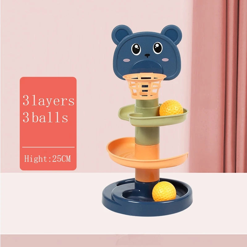 Montessori Baby Ball Drop Toy Toddlers Educational Toys for Children Activity Games Baby Learning Tower Stacking Toys for Babies