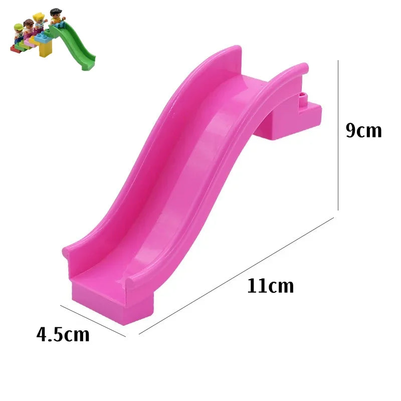 Big Building Blocks Slide Stair Swing Seesaw Ferris Wheel Series Compatible Duploe Large Brick Children Educational Toy Kid Gift