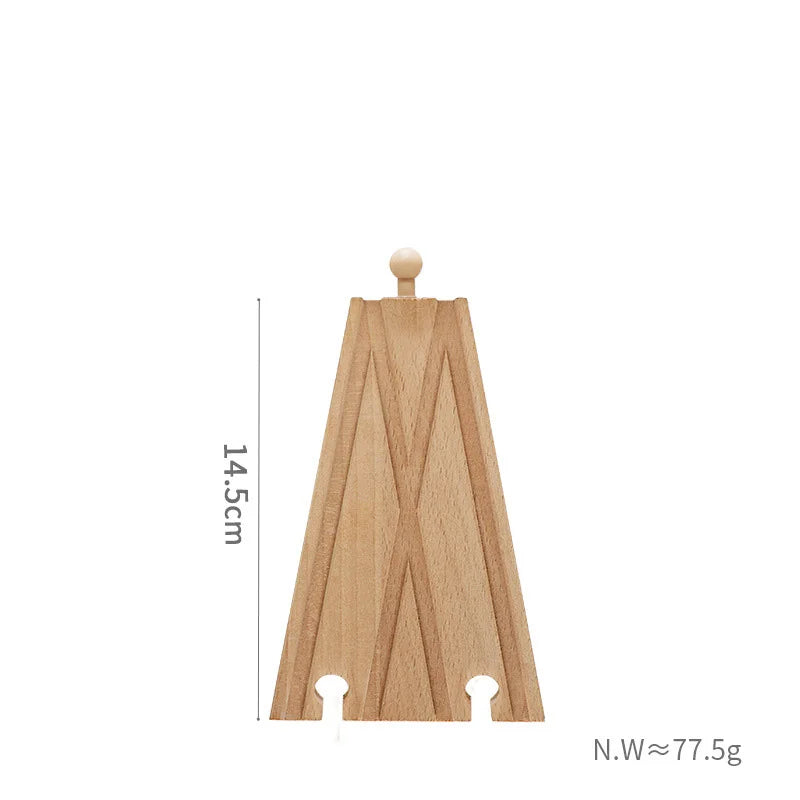33style DIY Wooden Train Rail Tracks Accessories Wood Railway Track Parts Fit For All Wood Track Toy Christmas Birthday kid Gift