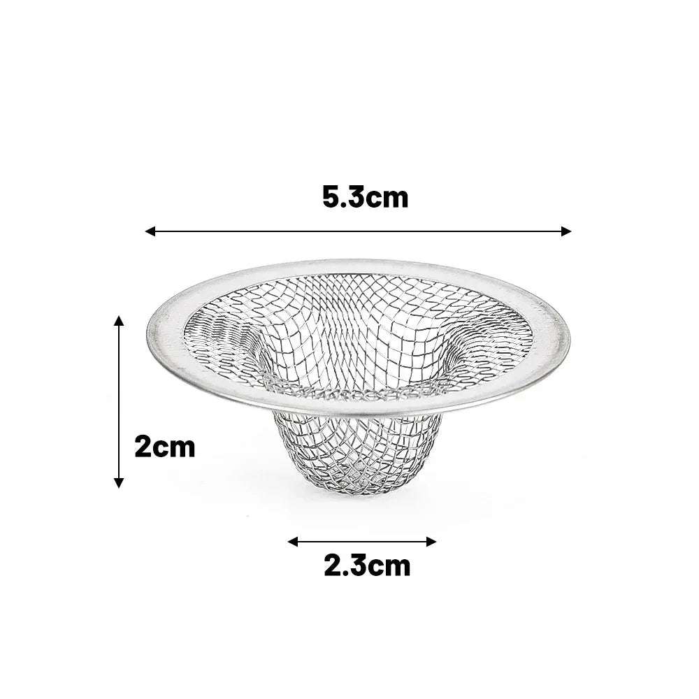Kitchen Sink Filter Stainless Steel Mesh Sink Strainer Filter Bathroom Sink Strainer Drain Hole Filter Sewer Screen Strainers