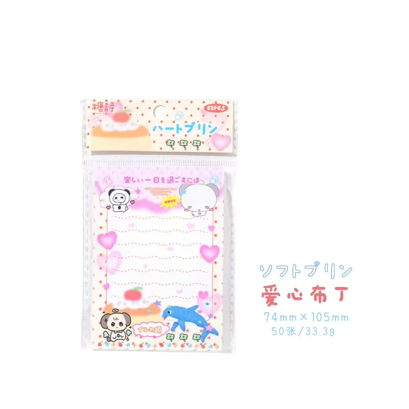 50 Sheets Cute Japanese Old-fashioned Style Memo Pads Message Paper Journal DIY Base Material Notepad School Stationery