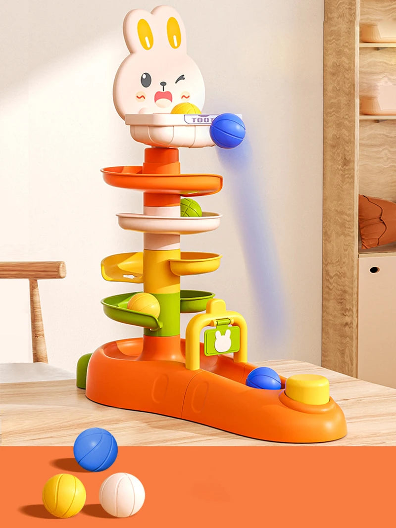 Montessori Baby Ball Drop Toy Toddlers Educational Toys for Children Activity Games Baby Learning Tower Stacking Toys for Babies