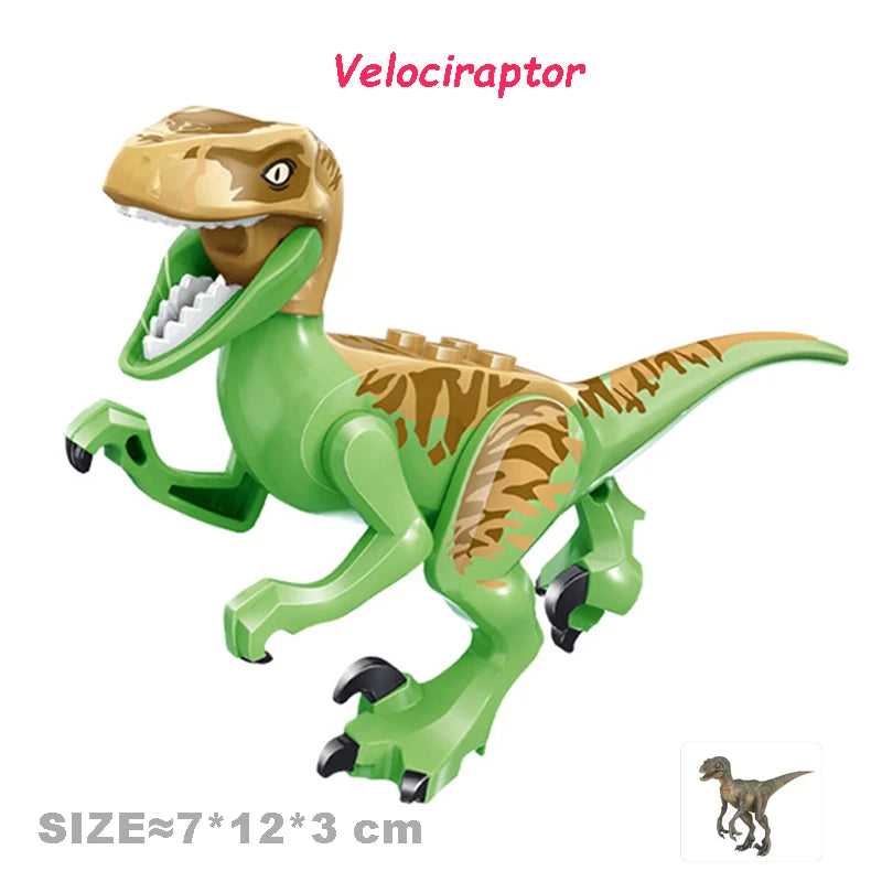 Jurassic World Dinosaurs Velociraptor Triceratops Indominus T-Rex Model Assemble Educational Building Blocks Toys For Kids Gifts