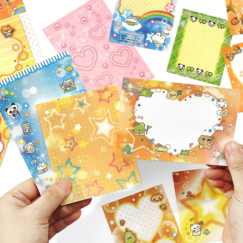 30sheets Neon Universe Series Kawaii Ins Memo Material Scrapbook Background Paper Creative Decoration DIY Handmade Craft Paper