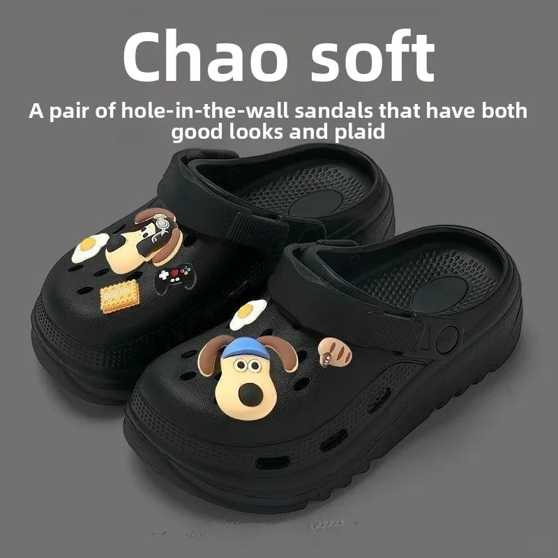 StepPop - Non Smelly Non Noisy Thick Bottomed Cartoon Versatile Heightening Anti Slip Summer New Style Women's Open Toe Beach Sandals