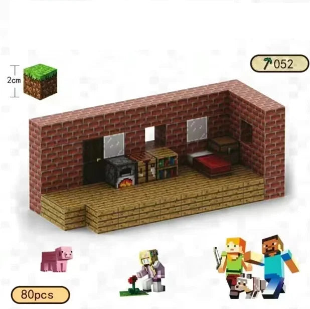 Creative Magnetic Building Block Bricks My Famous Scene World Architectural Set DIY Model Kids Toy Christmas Gifts for Boy Girls