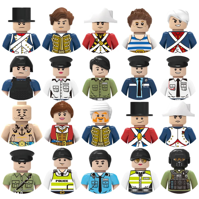 Building block toys, mini figures, character action figures, city people, building block accessory sets, children's gifts