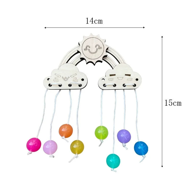 New Kindergarten Montessori Busy Board Hourglass Puzzles Accessories Bell Roller Counting bead Wall Toy Educational Toy For Gift