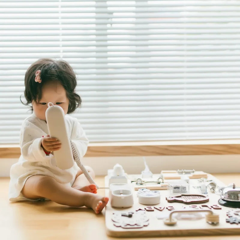 Busy Board DIY Accessories Toys Wooden Busy Board Parts Lamps Doorbell Montessori Toy Educational Games Intellectual Development