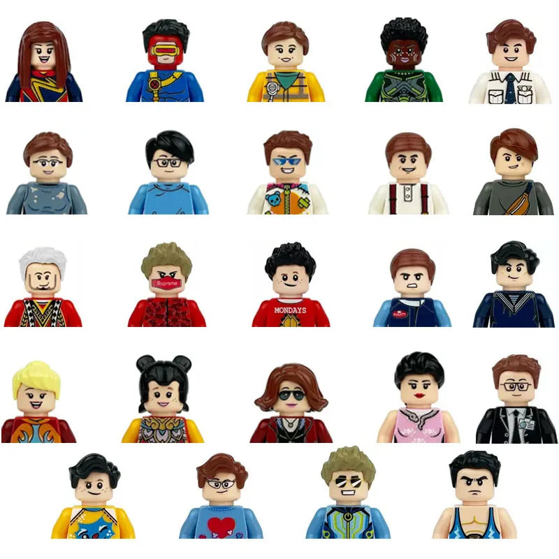 Building block toys, mini figures, character action figures, city people, building block accessory sets, children's gifts