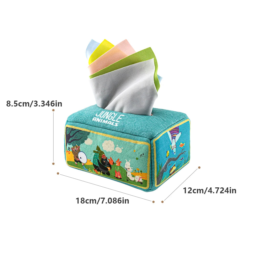 Baby Draw Paper Towel Tearing Tissue Box Baby Puzzle Early Education Montessori Children Cloth Toys 3+10