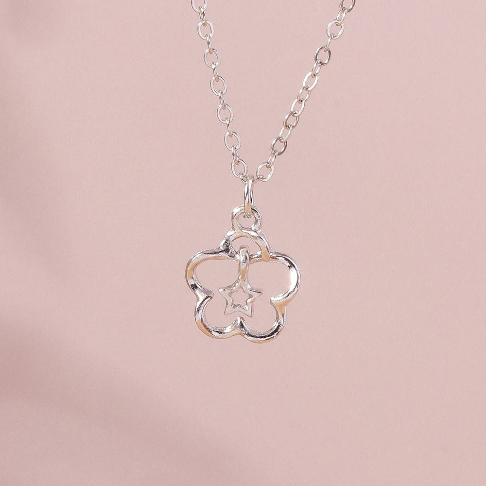 Aurivelle - Y2K Crystal Butterfly Heart Necklace Fashion Kpop Shiny Clavicle Chain Necklaces for Women Girls New Trend Party Gifts Jewelry