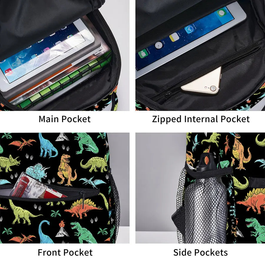 Dinosaur -  Backpacks for Boy and Girls Best Gifts 3D Cartoon School Backpack for Children