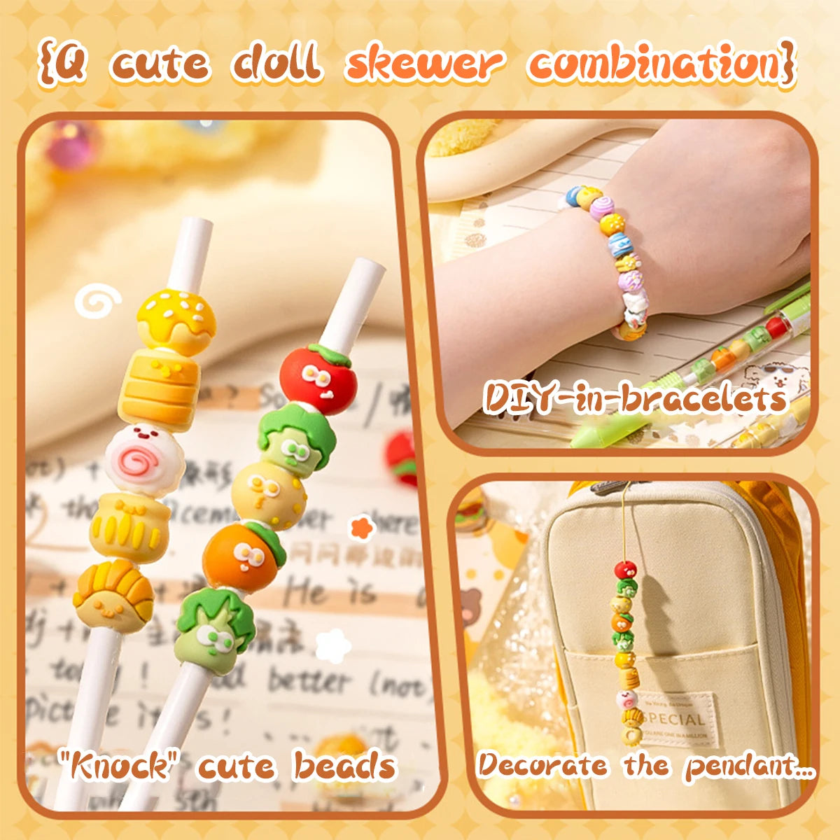 2Pcs Set Gel Pen 0.5mm Fine Point Black Ink Cute Creative Pen Quick Drying Smooth Writing for Journals Cheap Kawaii Stationery