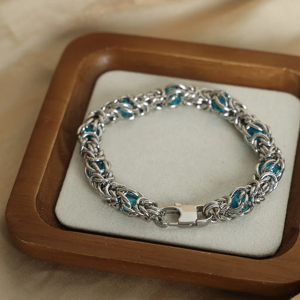 LIORÉ - 
Liora High Quality Stainless Steel Irregularly Chain Necklace Bracelet For Women Men Charm Women's Two Pieces Jewelry Set Gifts