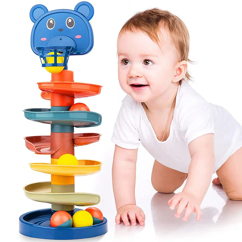 Montessori Rolling Ball Development Game Baby Ball Toy Educational Toys Montessori Activity Stacking Toys For Babies 1 2 3 Years