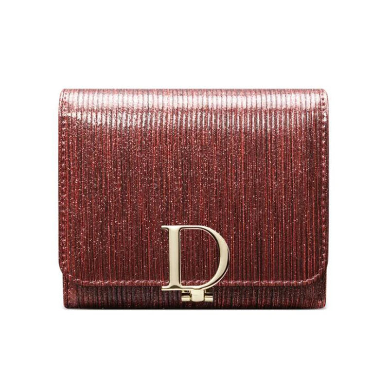 Bright - Fashion Women Cowhide Leather Wallet Anti RFID Card Holder Short Purse for Girl