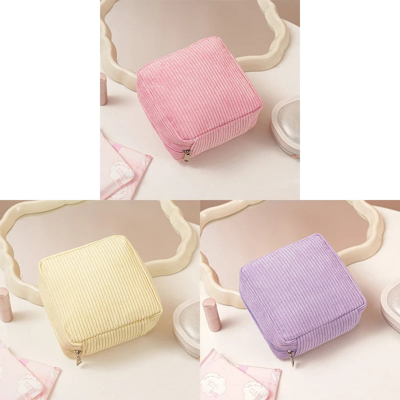 Toiletry - Bag Sanitary Pad Pouch Pad Pouch Cute Cosmetic Storage Pouch Women Small Makeup Bag Cable Case