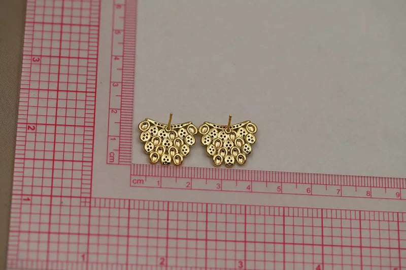 ORIX - 
New Sight Design Luxury Crystal Geometric Stud Earrings for Women Fashion Brand Jewelry Delicate Zirconia Earrings