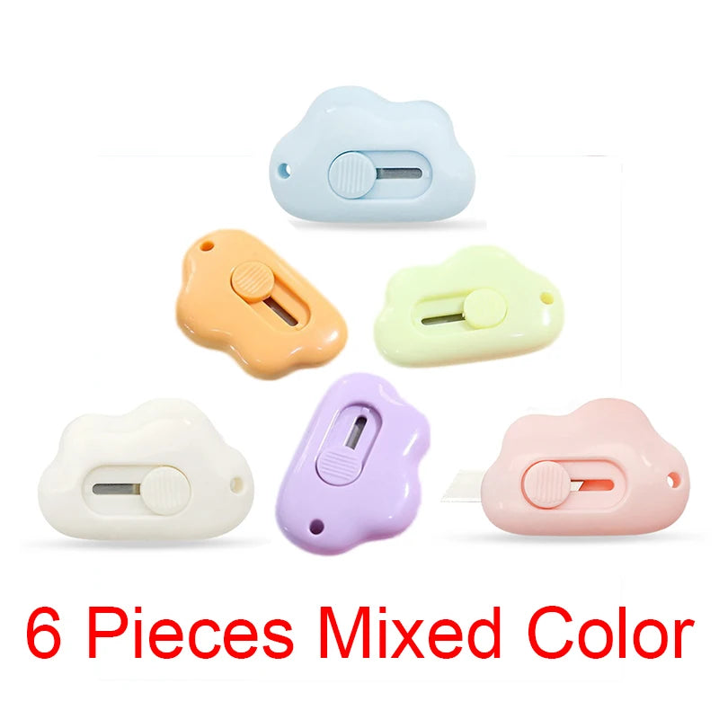Mini Pocket Cloud Art Utility Knife Box Knife Paper Cutter Craft Wrapping Refillable Blade Stationery
