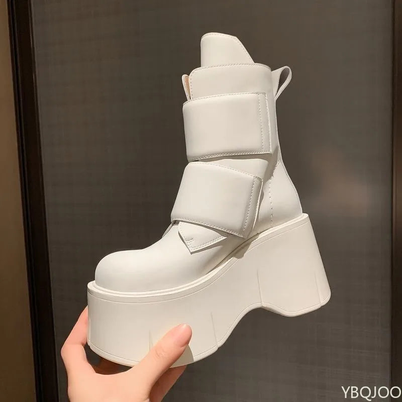 booty - Autumn and Winter Small Size Thick Sole Height Increasing Women's Boots Waterproof Platform High Heels Women's Boots
