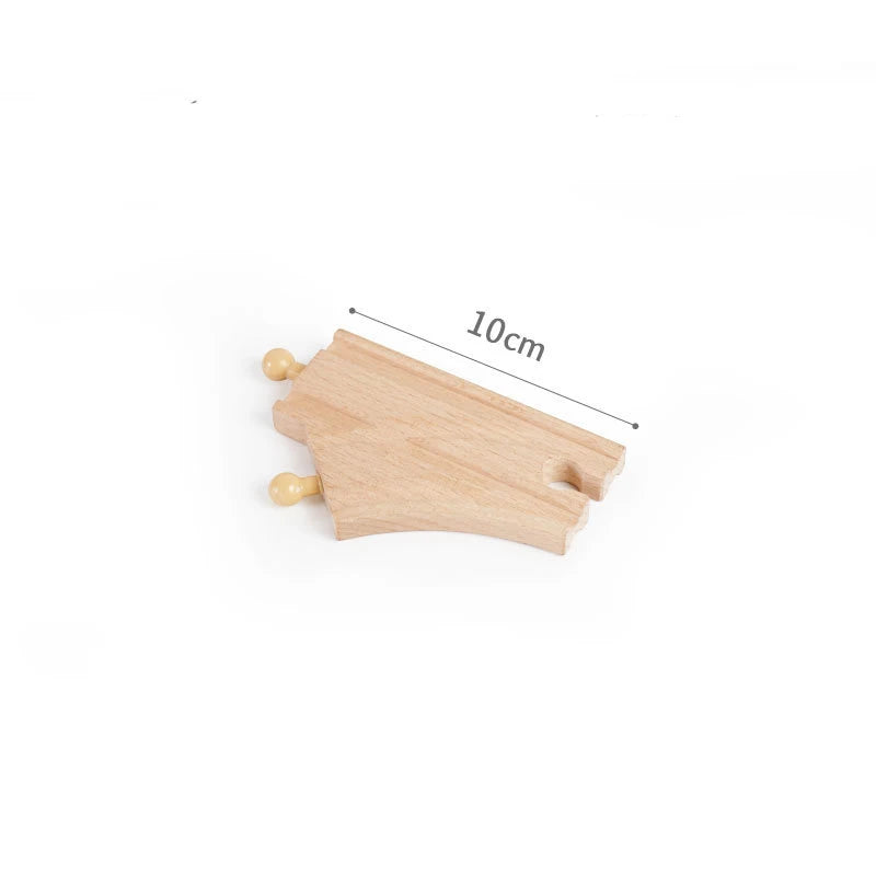 Wooden Train Track Connector Railway Rails Accessories Fit Thomas Train Road Connector Wood Railway Bridge Boys Birthday Gifts