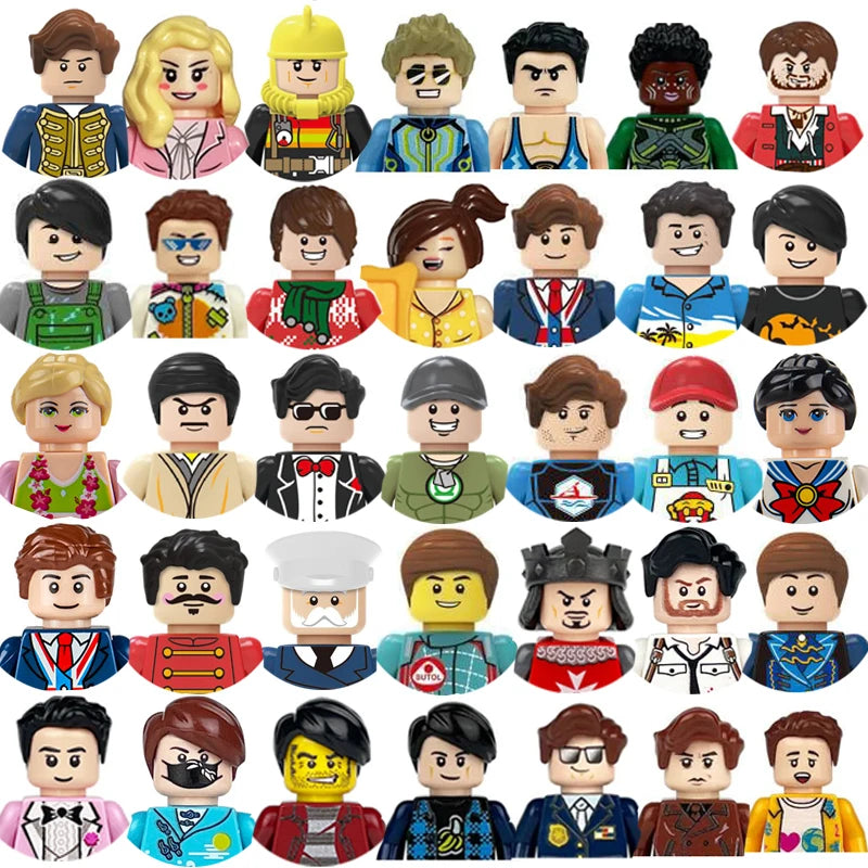 Building block toys, mini figures, character action figures, city people, building block accessory sets, children's gifts
