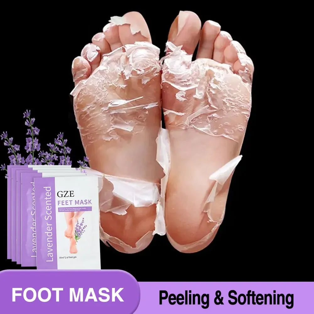 SoftStep Mask - GZE Foot Peel Mask Skin Exfoliating Foot Masks for Dry, Rough Cracked Feet Heels, Callus, Dead Skin Remover - Feet Peeling Mask