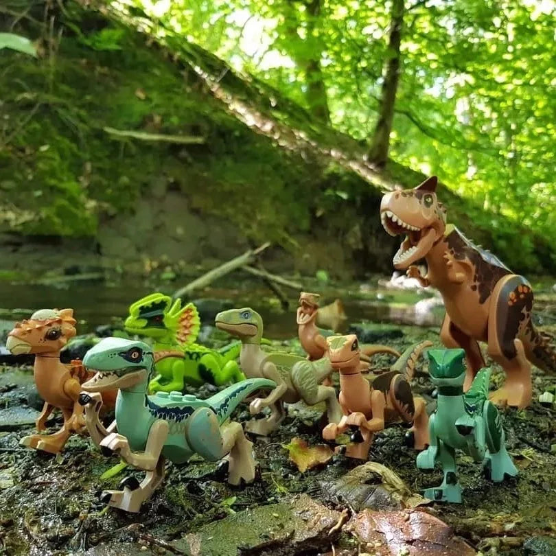 Jurassic World Dinosaurs Velociraptor Triceratops Indominus T-Rex Model Assemble Educational Building Blocks Toys For Kids Gifts