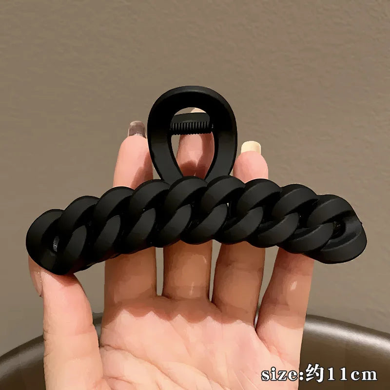 Clawra - Black Series big Hair Clip for women Simplicity Ponytail Clip Women Fashion Shark Clip Girl Hair Clamp