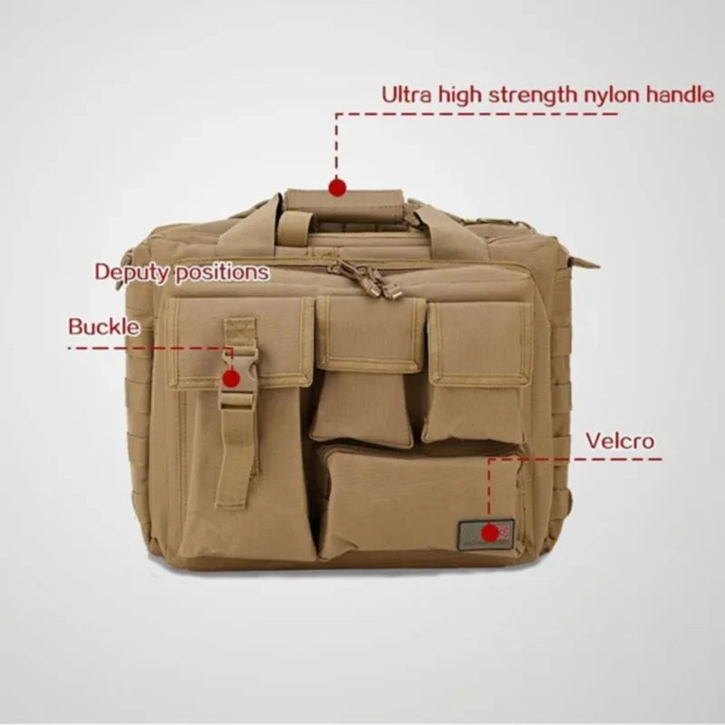 Tactical - Molle Nylon Messenger Shoulder Bag Laptop Handbags Briefcase Outdoor Multifunction Climbing Bag