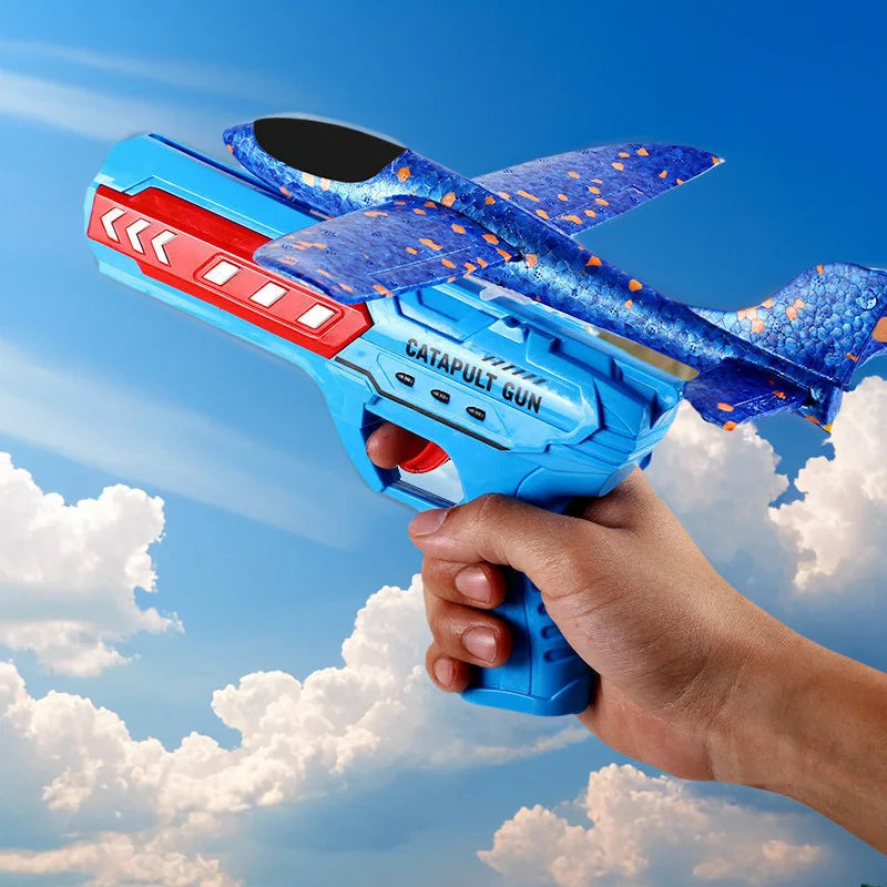 Airplane Launcher Toys Outdoor Sports Flying Toys Children's Foam Ejection Aircraft Toys Birthday Gifts for Boys Girls