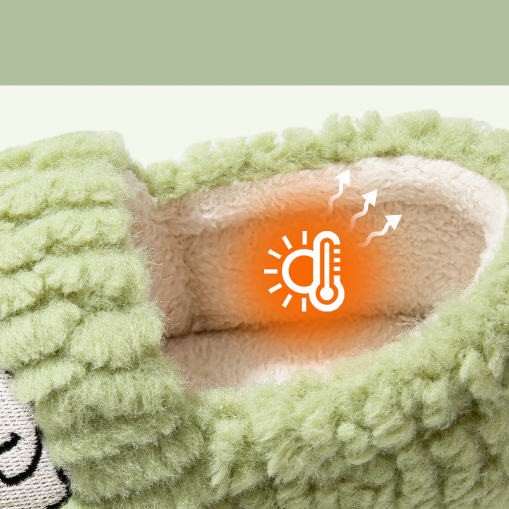 Cocy -Cotton Slippers for Women Suitable for Home Use Indoor Anti Slip Confinement Shoes Thick Soled Warm for Couples Men Slippers