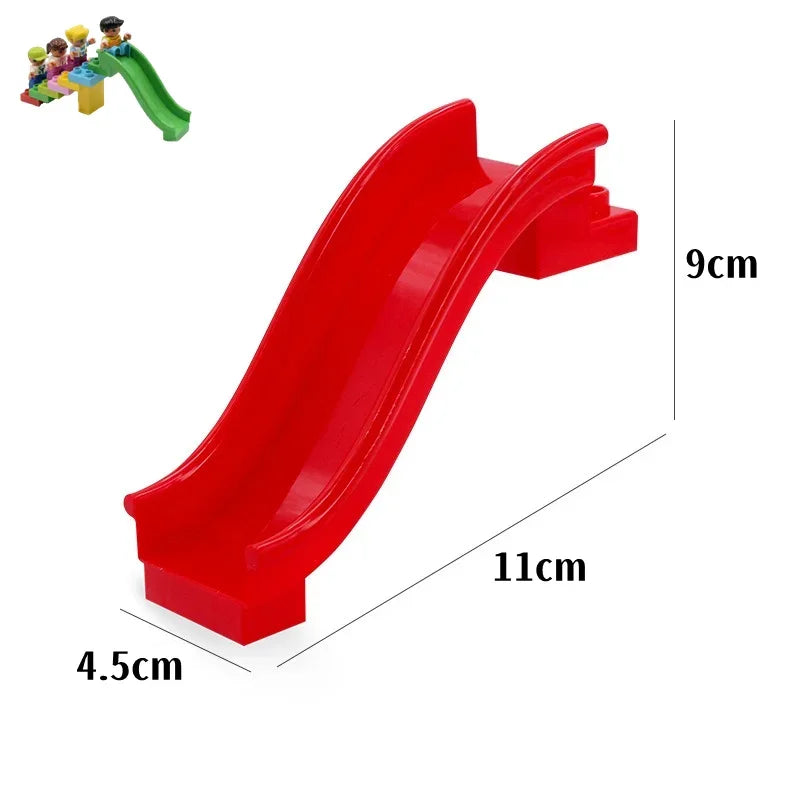 Big Building Blocks Slide Stair Swing Seesaw Ferris Wheel Series Compatible Duploe Large Brick Children Educational Toy Kid Gift