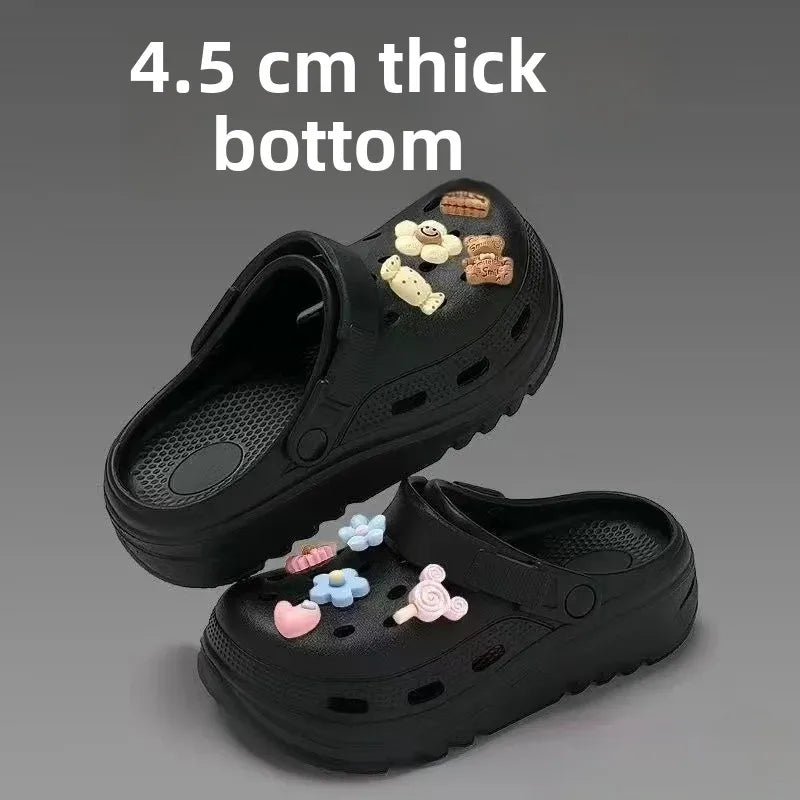 StepPop - Non Smelly Non Noisy Thick Bottomed Cartoon Versatile Heightening Anti Slip Summer New Style Women's Open Toe Beach Sandals