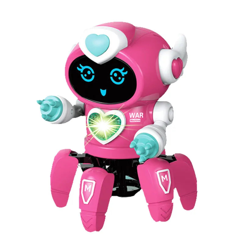 Kids Glow Music Educational Toy Electric Pet Cute LED Light Musical Dancing Robot Baby Learn To Climb Toy Children Birthday Gift